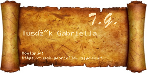 Tusák Gabriella névjegykártya
