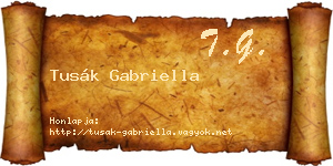 Tusák Gabriella névjegykártya